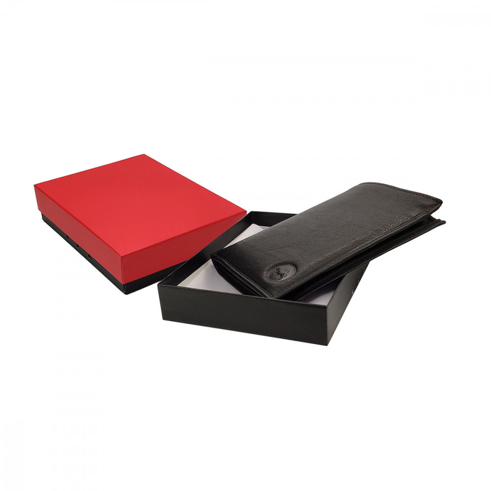 Porte-carte en cuir rouge - 3 cartes - anti RFID - B01 X