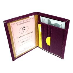 Porte carte identité - permis de conduire - carte bancaire - Vital - Navigo – fidélités - format compact en cuir / étui RFID