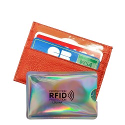 Etui porte-carte de crédit plat 2 côtés - 6 Cartes - Billets - Cuir Vachette Véritable - Homme et Femme / étui RFID