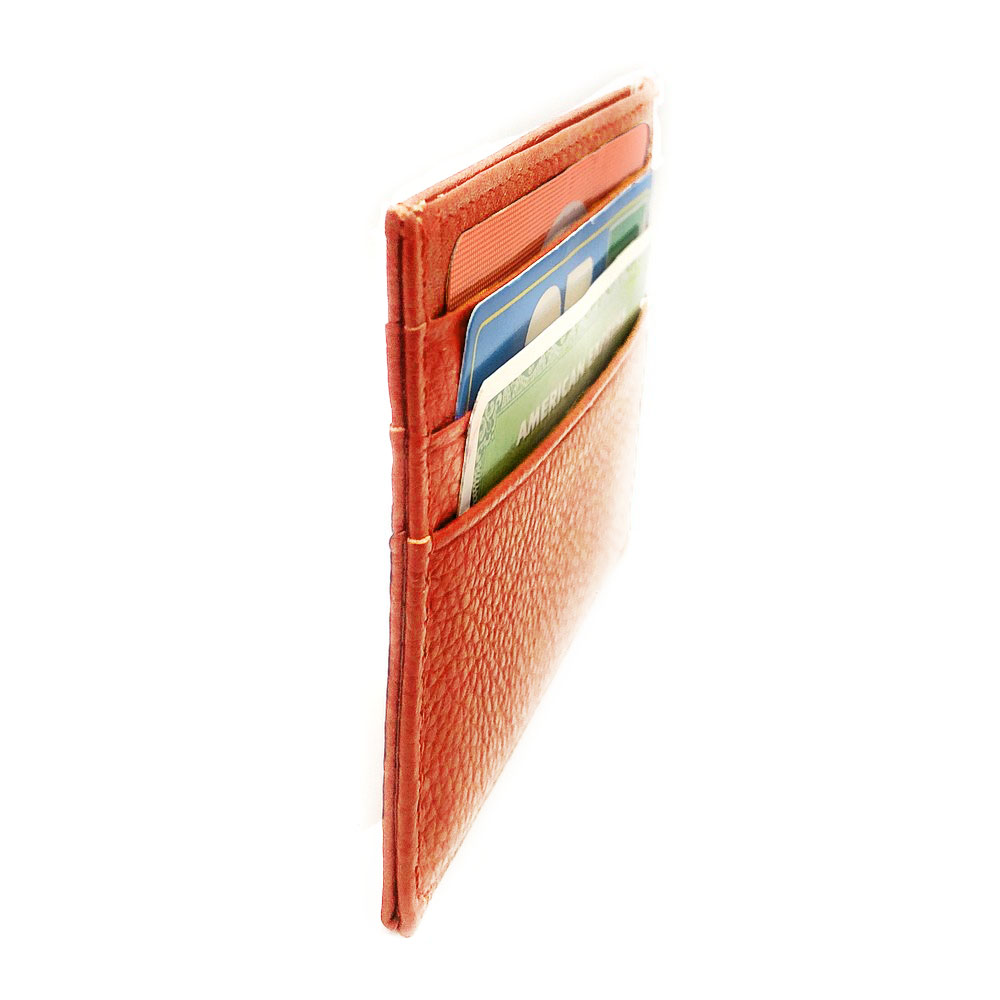 Etui en cuir Orange pour jeu de cartes – EMPREINTES Paris