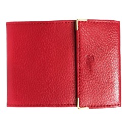 Porte chéquier long pliant talon gauche avec carte bancaire compact en cuir disponible dans plusieurs couleur