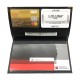 Porte chéquier talon en haut, compact format portefeuille avec carte bancaire, en cuir plusieurs couleurs