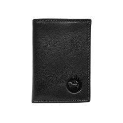 Porte cartes de crédit cuir, RFID Blocage, 3 volets / 10 cartes, Petit Portefeuille, Rangement carte et billets, Pour Homme / Femme, Cuir Vachette Véritable