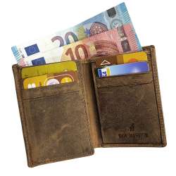 Porte-Cartes en Cuir Motif TENNIS, Portefeuille Compact Multi-Poches, Protection RFID, idée cadeau fête, anniversaire