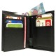 Petit portefeuille cuir souple, 2 volets compact et pratique pour placer permis, identité, cartes, billet et monnaie