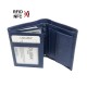 Mini Portefeuille Cuir RFID-NFC, format mini, complet pour 10 cartes, permis, identité, billet, monnaie - Idée cadeau