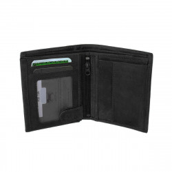 Portefeuille Camion Cuir vintage, RFID Blocage, 3 volets avec pression, carte, permis, identité et monnaie - Idée cadeau