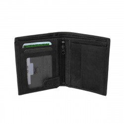 Portefeuille Voiture Cuir vintage, RFID Blocage, 3 volets avec pression, carte, permis, identité et monnaie