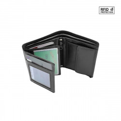 Mini Portefeuille Cuir Protection RFID Blocage, format mini poche, complet pour 10 cartes et monnaie - Idée cadeau