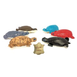Porte-monnaie clé animaux tortue cuir couleur