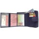 Porte-monnaie cuir fermeture hermétique, portefeuille, compagnon, spacieux et fonctionnel pour 9 cartes, billets, monnaie, identité et permis