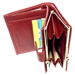 Petit porte-monnaie fermoir cuir