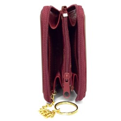 Petit Porte-monnaie zip clé cuir