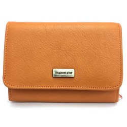 Porte-monnaie zip multi compartiments cuir