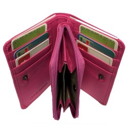 Porte-monnaie zip milieu cuir