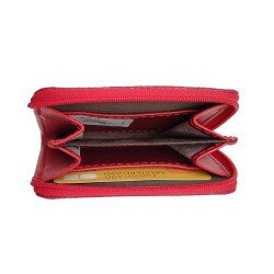 Petit Porte-monnaie plat fermeture zipée simple et complète, 2 cartes, compact pour homme et femme