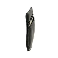 Porte-monnaie homme plat, souple, ressort Clic Clac, Bonne qualité en cuir pour poches pantalon ou veste