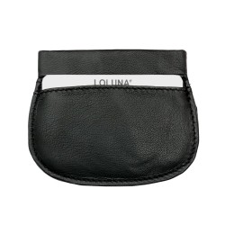 Porte-monnaie homme plat, souple, ressort Clic Clac, Bonne qualité en cuir pour poches pantalon ou veste
