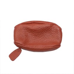 Porte-monnaie forme grain de café - 1 fermeture - Bonne qualité en cuir vachette souple