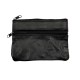 Porte-monnaie plat en cuir souple - 4 fermetures - compact - pour poches pantalon, veste ou pochette (Noir)