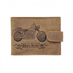 Portefeuille moto vintage patte italien homme en cuir Protection RFID - idée cadeau fête, anniversaire