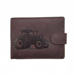 Portefeuille Tracteur cuir vintage patte italien homme en cuir Protection RFID - idée cadeau