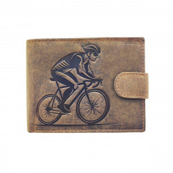 Portefeuille Cycliste Cuir vintage patte italien homme en cuir Protection RFID - idée cadeau fête, anniversaire