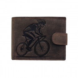 Portefeuille Cycliste Cuir vintage patte italien homme en cuir Protection RFID - idée cadeau fête, anniversaire