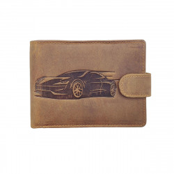 Portefeuille Voiture cuir vintage patte italien homme en cuir Protection RFID - idée cadeau fête, anniversaire