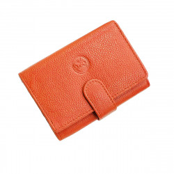 Porte-monnaie cuir à patte 2 fermetures, portefeuille, pour ranger 10 cartes, billet, monnaie, identité et permis