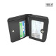 Porte-monnaie fermeture hermétique en cuir Protection RFID Blocage, format identité, idéal pour placer permis, cartes, billet et monnaie