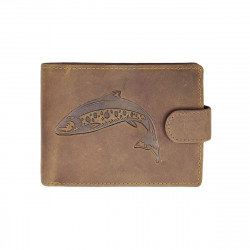 Portefeuille Truite cuir vintage patte italien homme en cuir Protection RFID - idée cadeau fête, anniversaire