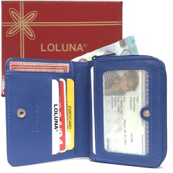 Porte-monnaie fermeture hermétique en cuir, format identité, idéal pour placer permis, pièce identité, cartes, billet et monnaie