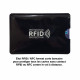 Porte carte identité et permis de conduire en petit format compact, fin et plat en cuir / étui RFID