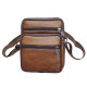 Petit Sac à Bandoulière Homme, en Cuir Verticale, pour Portefeuille, Clé et Téléphone toute taille petit ou grand