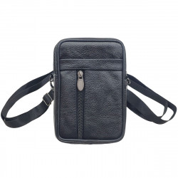 Mini Sac à Bandoulière Homme, en Cuir Verticale, pour Portefeuille, Clé et Téléphone toute taille petit ou grand